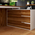 54.3-Inch Corner Computer Desk for Home Office with Drawers and Cabinet