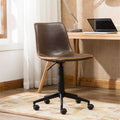 Roundhill Furniture Cesena 360° Swivel Office Chair with Faux Leather and Air Lift