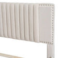 Queen/Full Size Linen Upholstered Platform Bed with 2 Storage Drawers and Trundle