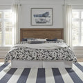 Carbon Loft Wallace King Headboard in Aged Toffee Wood and Veneer
