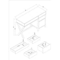 Linon Poppy Side Storage Writing Desk