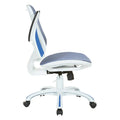 Riley Ergonomic Office Chair with White Mesh Seat and Backrest
