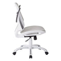 Riley Ergonomic Office Chair with White Mesh Seat and Backrest