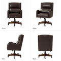 HULALA HOME Pete Adjustable Height Faux Leather Swivel Executive Chair with Tilt Mechanism