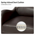 HULALA HOME Pete Adjustable Height Faux Leather Swivel Executive Chair with Tilt Mechanism