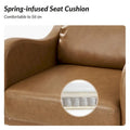 HULALA HOME Pete Adjustable Height Faux Leather Swivel Executive Chair with Tilt Mechanism