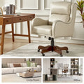HULALA HOME Pete Adjustable Height Faux Leather Swivel Executive Chair with Tilt Mechanism