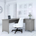 Bush Furniture Salinas 60-Inch L-Shaped Desk with Drawers and Storage Solutions