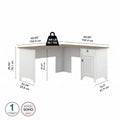 Bush Furniture Salinas 60-Inch L-Shaped Desk with Drawers and Storage Solutions