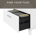 60-Inch Office Desk with Cabinet and 5-Shelf Bookcase
