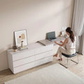 97.63" Modern Expandable Dresser Desk Combo for Home Office with 6 Drawers