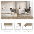 97.63" Modern Expandable Dresser Desk Combo for Home Office with 6 Drawers