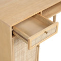 Nathan James Daisy Modern Farmhouse Desk with Storage and Brass Accents