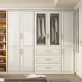 74.8-Inch Tall Large Modular Wardrobe Closet with Glass Doors