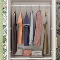 74.8-Inch Tall Large Modular Wardrobe Closet with Glass Doors
