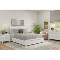 White Carmel Eastern King Storage Bed