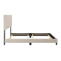 Nova Contemporary Queen Bed with Upholstered Design – Box Spring Needed