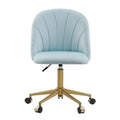 Curved Velvet Swivel Desk Chair - Aubrie Collection