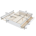 Full Bed Frame with Twin Trundle and Dual Storage Drawers