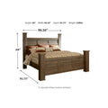 Juararo Dark Brown Canopy Bed