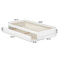 Barcelona Twin XL Trundle Panel Bed with Platform Design
