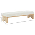 SAFAVIEH Couture Boris Mid-Century Modern Bench - Dimensions: 62.4" W x 19.7" D x 16.5" H