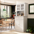 Spacious Kitchen Cabinet with Microwave Space - 30W x 69.3H