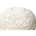 Sevita Mystic Macrame Natural Pouf and Ottoman