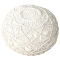 Sevita Mystic Macrame Natural Pouf and Ottoman