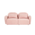 White Teddy Fabric Lazy Loveseat for Living Room