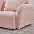 White Teddy Fabric Lazy Loveseat for Living Room