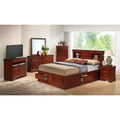 Louis Philippe Queen Platform Bed with Storage