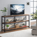 Extended Console Sofa Table with Metal Frame for Entryway - 3-Tier TV Stand