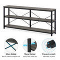 Extended Console Sofa Table with Metal Frame for Entryway - 3-Tier TV Stand