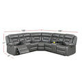 Power Motion Sectional in Gel Leatherette with USB Charging Port