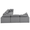 iNSPIRE Q Modern Anka Grey Linen 5-Piece Sectional Sofa