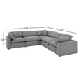 iNSPIRE Q Modern Anka Grey Linen 5-Piece Sectional Sofa