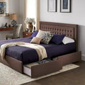 iNSPIRE Q Classic Arlert Tufted Linen Headboard Storage Platform Bed