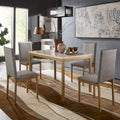 iNSPIRE Q Bold Darcy Gold Dining Table with Faux Marble Top
