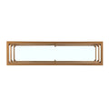 Jensen Gold Metal Console Table with Glass Shelves by SEI Furniture - Narrow Design