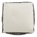 Dark Mudcloth Patterned Floor Pouf