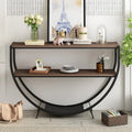 Merax Rustic Industrial Demilune Console Table