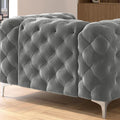 Corvus Aosta Tufted Velvet Chesterfield Lounge Chair