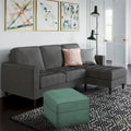 CosmoLiving by Cosmopolitan Strummer Reversible Velvet Sectional Sofa
