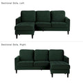 CosmoLiving by Cosmopolitan Strummer Reversible Velvet Sectional Sofa