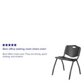 880 lb. Capacity Heavy-Duty Plastic Stackable Chair with Carrying Handle