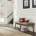 Crosley Landon Acorn Upholstered Bench - 43.25" W x 16" D x 16.88" H