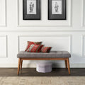 Crosley Landon Acorn Upholstered Bench - 43.25" W x 16" D x 16.88" H