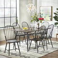 Simple Living Milo Set of 2 Mixed Media Spindle Arm Chairs - N/A