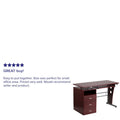 3-Drawer Pedestal Computer Desk with Keyboard Tray